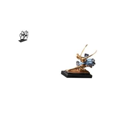 Imagem de Fenteer Organizador de Lenços de Papel Elegante para Bailarina, Pata de Cachorro, Estátua de Bailarina, Decoração para Casa, Presente para Café, Hotel, Restau