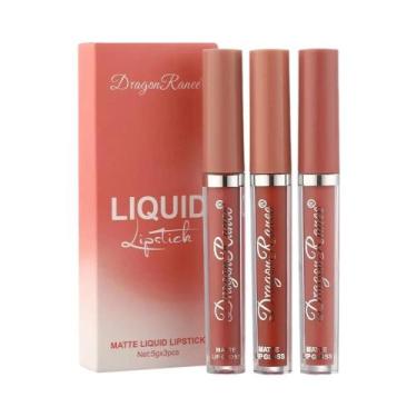 Imagem de Conjunto De Batons Líquidos Matte Velvet 3 Peças À Prova d'Água E Não 