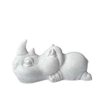 Imagem de tsevdesno Animal Figurine Decor,Cute Modern Small Statue for Living Room Table Decor,Bookshelf Decor,Office Decor Gifts for Women (Rhino)