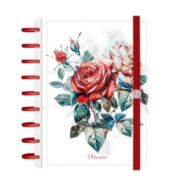 Imagem de Planner Iscool Disc Permanente Floriografia Rosa Branco 17x23cm