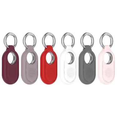 Imagem de Capa protetora de silicone compatível com Samsung Galaxy SmartTag 2, capa protetora, capa protetora, capa amortecedora, armadura robusta para Galaxy Smart Tag 2 Tracker para coleira de cachorro, pacote com 6