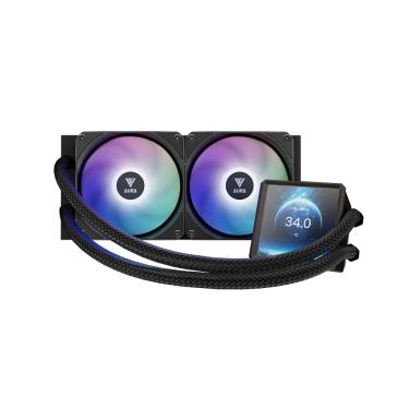 Imagem de Water Cooler Gamdias Aura GL240 LCD ARGB Com Tela LCD 4” Preto
