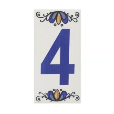 Imagem de Número Residencial Cerâmico Gabriela 15cm Número N°4