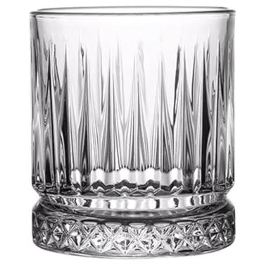 Imagem de Jogo Copos Baixos Lapidado de Cristal Liso ou Fio de Ouro Whisky 380ml Drinks Suco Água Mesa Posta