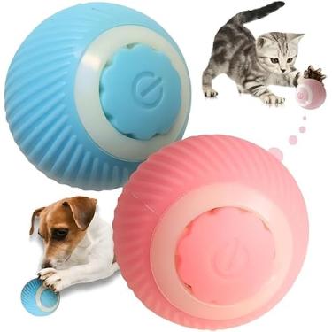 Imagem de Bola Giratória Inteligente Para Pet: Diversão Segura e Interativa | ABS Resistente, Atóxico | Rola Sozinha | Bola Eletrica Inteligente USB Para Gato e Cachorro | Bolinha giratoria (Rosa)
