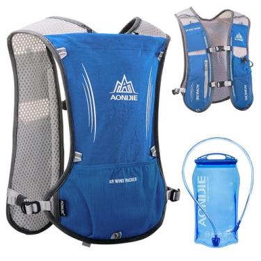 Imagem de Mochila de hidratação Vest AONIJIE 5L com bexiga de água de 1,5 L azul
