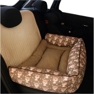 Imagem de Capa Para Assento De Carro Para Animais De EstimaçãO, Tamanho Grande, ImpermeáVel, FáCil De Limpar(Avelã estampado)