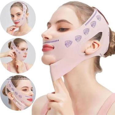 Imagem de Faixa Facial Máscara Modelar Rosto Lifting Flacidez Papada - Genérica