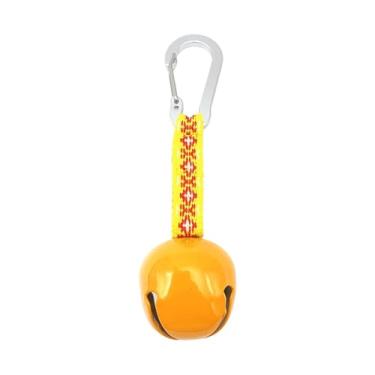 Imagem de Aymzbd Sino para Ursos com Mosquetão, Proteção Portátil E Alarme Sonoro, Chaveiro de Sobrevivência para Esqui, Camping, Pesca E Escalada, amarelo