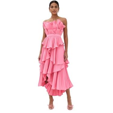 Imagem de AMUR Vestido feminino plissado Judah Scallop, Calla Lily, 36