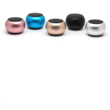 Imagem de Mini Caixa De Som Bluetooth Bolinha Metal Amplificada Speaker 3w Cor:Preto