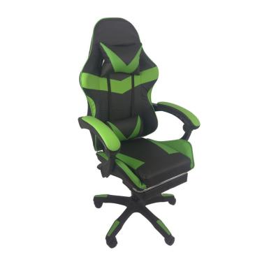 Imagem de Cadeira Gamer Stillus Ergonômica Com Apoio Para Os Pés Preto Verde
