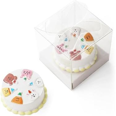 Imagem de KH866 2Pcs 1/12 Scale Dessert Pastries Bakery Dollhouse Birthday Cake Miniature: for Party Picnic - Mini Realistic Baking Food Resin White