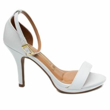 Imagem de Sandália Feminina Vizzano Festa Salto Fino 6210.655 Prata Glitter 39-Feminino