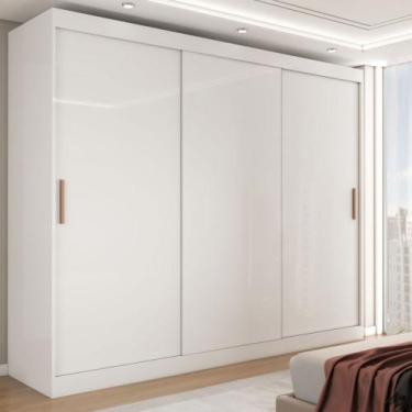 Imagem de Guarda-Roupa Casal Harvard 3 Portas 2 Gavetas 100% Mdf Mdf Branco - Pa