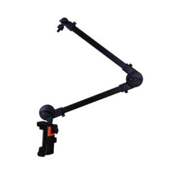 Imagem de menolana Suporte de braço para microfone ajustável, profissional e robusto, com fixação por grampo e rotação de 360°, ideal para podcasts, vídeos, jogos, Sem Clipe