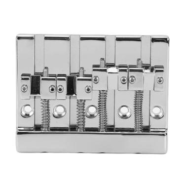 Imagem de RiToEasysports Bass Bridge 4 Cordas Selas de Liga de Zinco, Substituição de Arremate Ajustável Com Espaçamento de Cordas de 0,75 Polegadas para Baixo Elétrico HiMass, Tom Aprimorado e Reprodução Suave