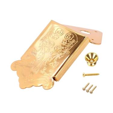 Imagem de Esquirla Cordal para bandolim de 8 cordas, peça para bandolim com estrutura fechada, acessório elegante para instrumento de corda, fácil de instalar com capa, Ouro