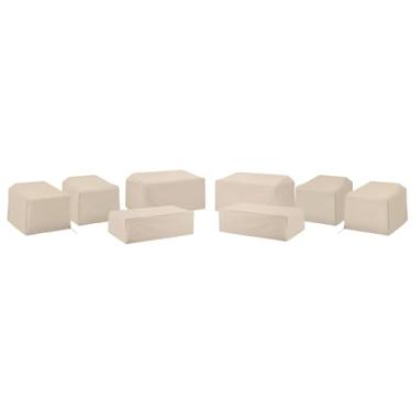 Imagem de Crosley Furniture Capas de móveis de pátio, à prova d'água, conjunto de 8 peças para cadeiras de exterior, namoradeiras, mesas, caramelo