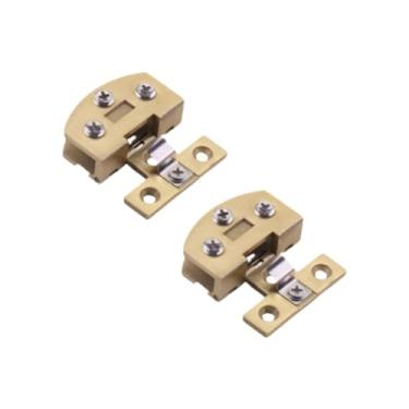 Imagem de Kuntesetty Dobradiça de Porta de Vidro de 2 Peças para Instalação de Armário, Braçadeira de 90° para Móveis, Ouro