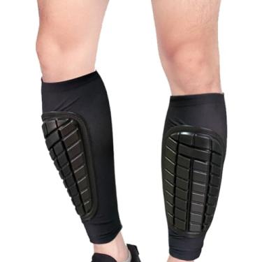 Imagem de HGTRH Almofadas para Bike de Montanha, Almofadas de Futebol Fino para Homens Mulheres e Adolescentes PU Impacto Calf Flexível Conforto e Proteção GG