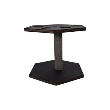 Imagem de Porta Temperos De Mesa Cozinha Organizada Madeira Organização Suporte Condimentos Giratória Parede (PORTA TEMPEROS GIRATORIO)