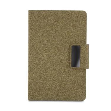 Imagem de Kit Escritório Completo com Caderno, Mouse Pad, Caneta, Porta Objetos, Régua e Estojo, Material Escolar e Papelaria para Organização (Caderno A5 em PU Verde)