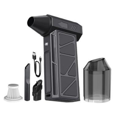 Imagem de Soprador De Ar Comprimido,Ventoinha Recarregável Com Visor Digital - Limpeza de Teclado,Para Limpeza De Computador Teclado Eletrônicos Pó Folhas Mesa Secagem E Aspiração