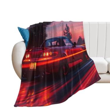 Imagem de HouLaiZhe Cobertor super macio de flanela S2000 esportes velocidade neon arte leve cobertores refrescantes para sofá-cama cadeira sofá carro viagem ao ar livre leve quente 152 x 203 cm