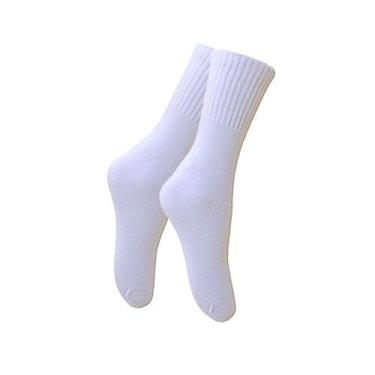 Imagem de Meia Selene Masculino Tamanho Grande Algodão 44-48 Basico 4160, Branco