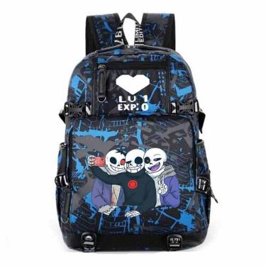 Imagem de Mochila Undertales Sans Cartoon Kids School Canvas 4 kg