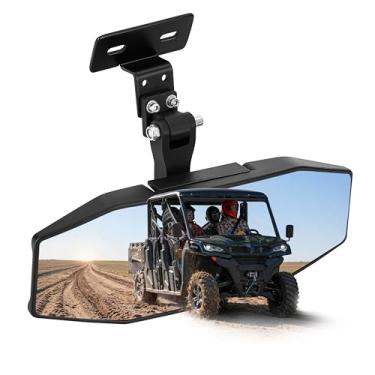 Imagem de ZIDIYORUO Espelho retrovisor UTV atualizado compatível com CFMOTO UFORCE 1000/1000 XL/600 e Polaris Ranger 1000 XP 900 XP 500 570 / Crew, espelho retrovisor central convexo sólido estável e amplo