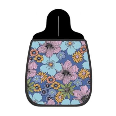 Imagem de Lixeira De Carro Organizador Floral Pop Azul Claro