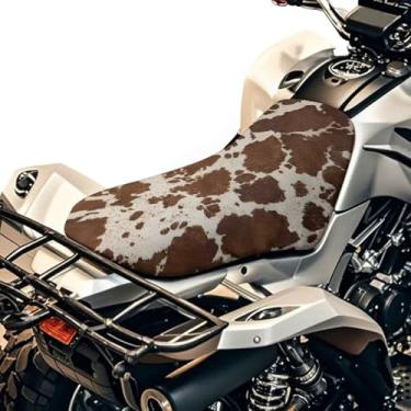 Imagem de Wanyint Capa de assento universal para quadriciclo 63 x 25 cm com borda elástica, capa de assento de quatro rodas antiderrapante à prova d'água adequada para Honda Rancher 420, Polaris Sportsman 450