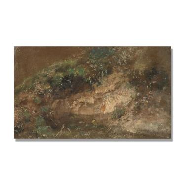 Imagem de NHLDZYH Impressão em tela estilo John Constable, (sem título 66), painel de tela de paisagem romântica, decoração de parede com tema de natureza para quarto ou escritório. 40 x 68 cm. Somente tela