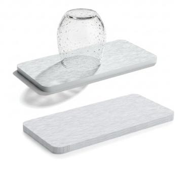 Imagem de Pacote com 2 bandejas absorventes de água, prato de pia de banheiro, porta-copos de diatomita de secagem rápida para sabonete de mãos e garrafas de cosméticos, organizador de chuveiro, 7,9 cm L x 22