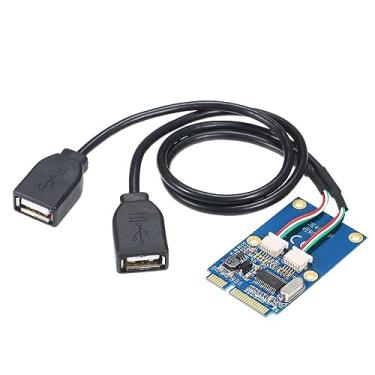 Imagem de ZEZEFUFU Placa de expansão de cabo MINI PCIE para 2 USB, placa de expansão adaptador de cabo de interface USB 2.0 de porta dupla
