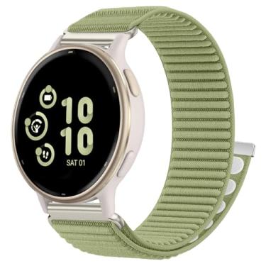 Imagem de Pulseira de relógio de 20 mm compatível com Garmin Vivoactive 6/Vivoactive 5/3/3 Music Watch, pulseiras esportivas de nylon macio respirável para Garmin Venu Sq 2/Forerunner 55/165/245/645