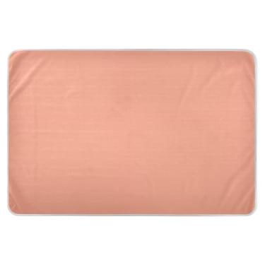 Imagem de Almofadas de cama lisas de cor sólida de salmão claro, almofadas laváveis, almofadas de cama reutilizáveis