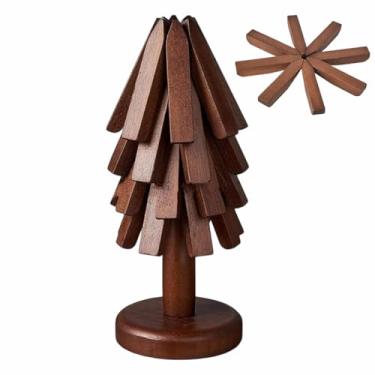 Imagem de Porta-Copos Para Bebidas - Proteção Para Tampos De Mesa Em Dobrável Com Forma De Árvore E 4 Camadas,Tapete Para Pratos Quentes | Para Cozinha Escritório Bar Em Casa Café Presente De Housewarming E