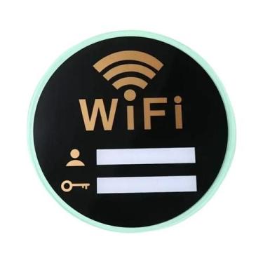 Imagem de Placa De Senha Wi-Fi Vintage De Madeira Para Montagem Em Parede, Sem N