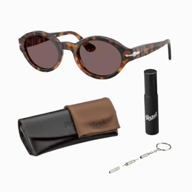 Imagem de Persol Óculos de sol LORIS PO3378S formato oval com kit oficial de óculos