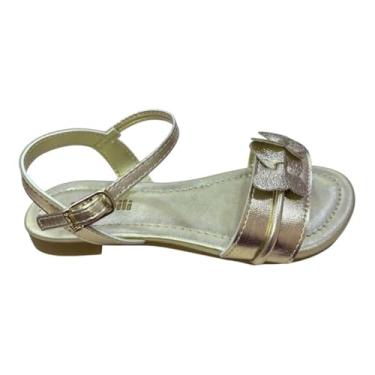 Imagem de Sandália Infantil Feminina Iris Laço Dourado (Dourado, BR, Criança de 4 a 8 anos, Numérico, P, 30)