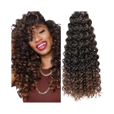 Imagem de Cabelo Sintético Natural Preto GoGo Curl Para Crochê, Ondas De Praia, 