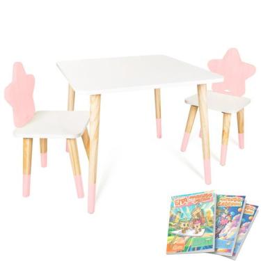 Imagem de Kit Educativo Mesa e 2 Cadeiras Infantil Estrela - Eita Casa Perfeita,