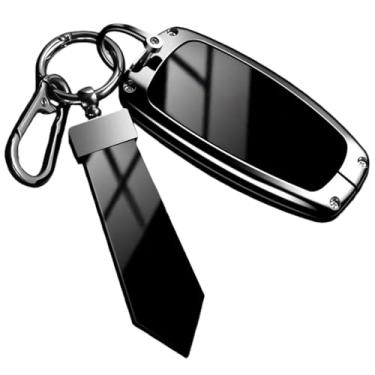 Imagem de Capa de capa para chave remota inteligente de carro de liga de zinco compatível com Jaecoo J6 J7 J8 Phev 2023 2024 2025 Chaveiro automático com proteção de chave(F-black keyring)