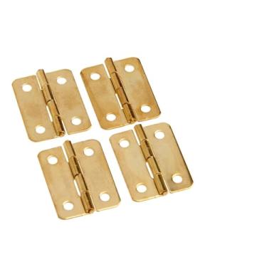 Imagem de 4 peças dobradiça decorativa de ferro dobradiça 24 x 18 mm 4 furos vintage caixa vinho acessórios móveis