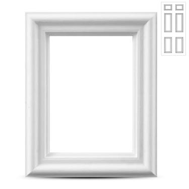 Imagem de Pushglossy Kit de substituição de moldura de porta de entrada de 25 x 20 cm apenas para vidro de 2,5 cm (vidro não incluído) 1 Lite Exterior Porta Frontal Moldura Substituição Grelha Inserções de