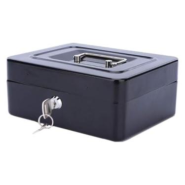 Imagem de Cofrinho cofrinho cofrinho depósito caixa de dinheiro caixa de poupança senha chaveiro caixas de maquiagem secretas crianças caixas de dinheiro decoração de casa (preto)