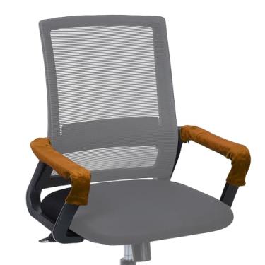 Imagem de PATIKIL Capa de braço para cadeira de escritório, 2 peças, protetores de apoio de braço para cadeira de escritório com zíper, capas elásticas para descanso de braço para computador, mesa, escritório